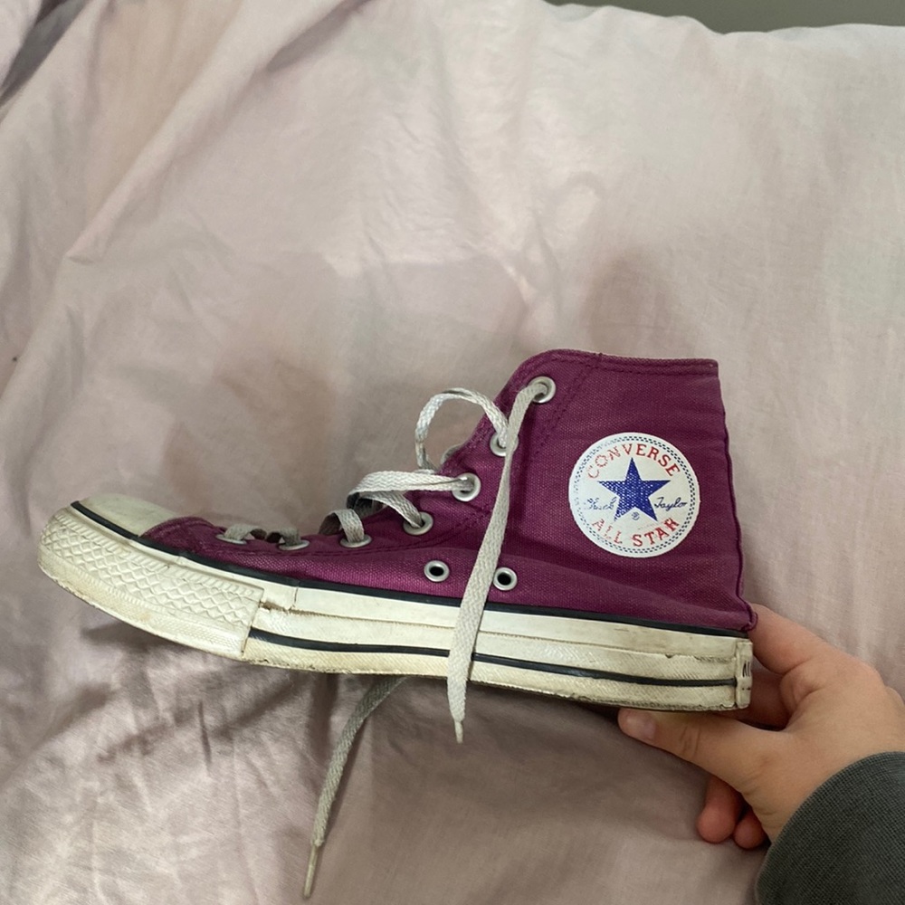 Purple High Top Converse All Stars